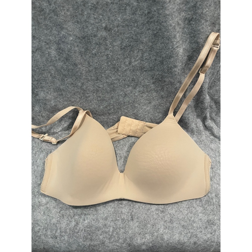 Auden The Bliss Wirefree Bra Tan Nude 36A Lightly Lined Smooth Everyday Comfort